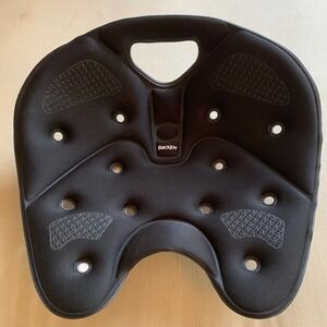 BackJoy SitSmart Seat Padded Cushion Rounded Back Support Firm Lightweight Black